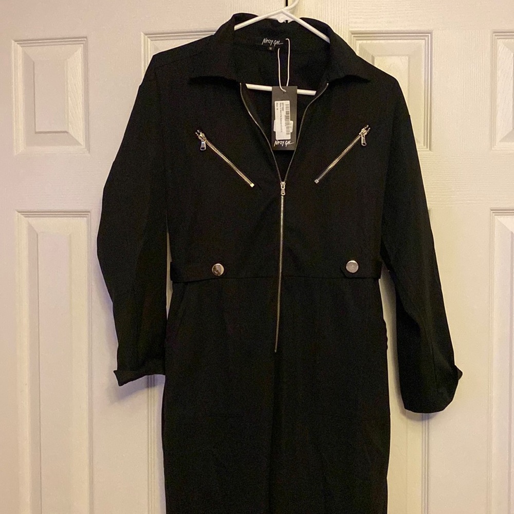New with Tags Nasty Gal black jumpsuit size Medium